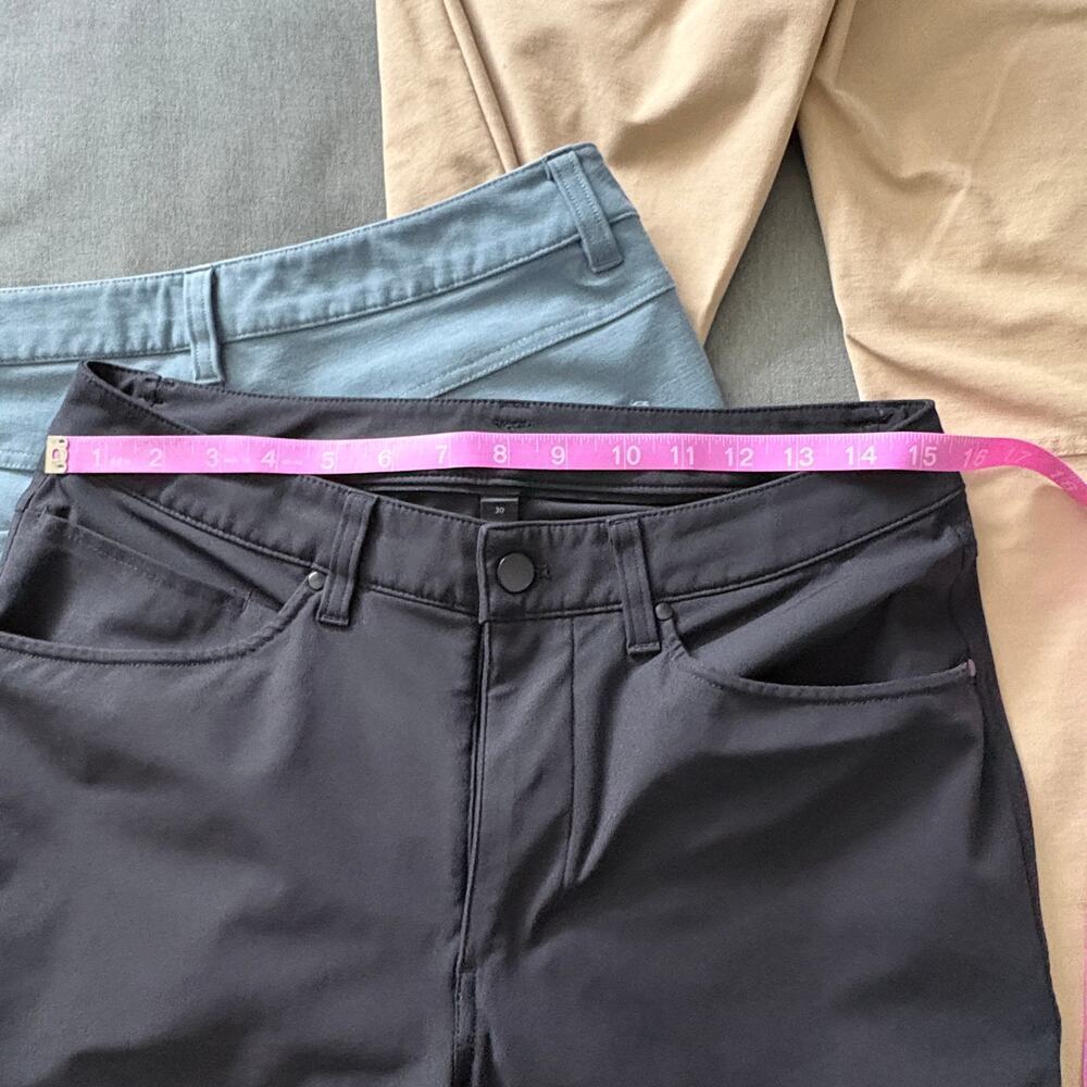 Lululemon ABC Pants Mens 30 Black Slim Skinny Stretch Tech Chino - Picture 4 of 5